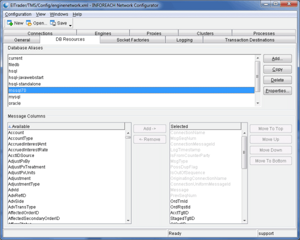 Configurable Database Schema