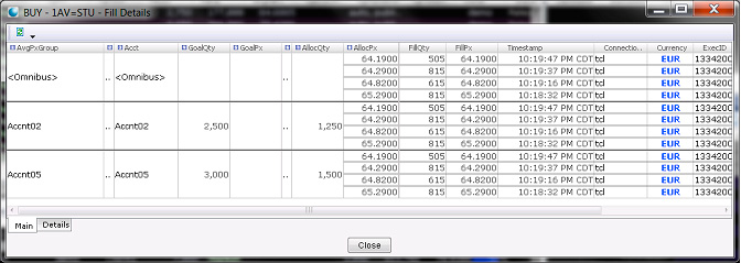 Fills allocations troubleshooting tool